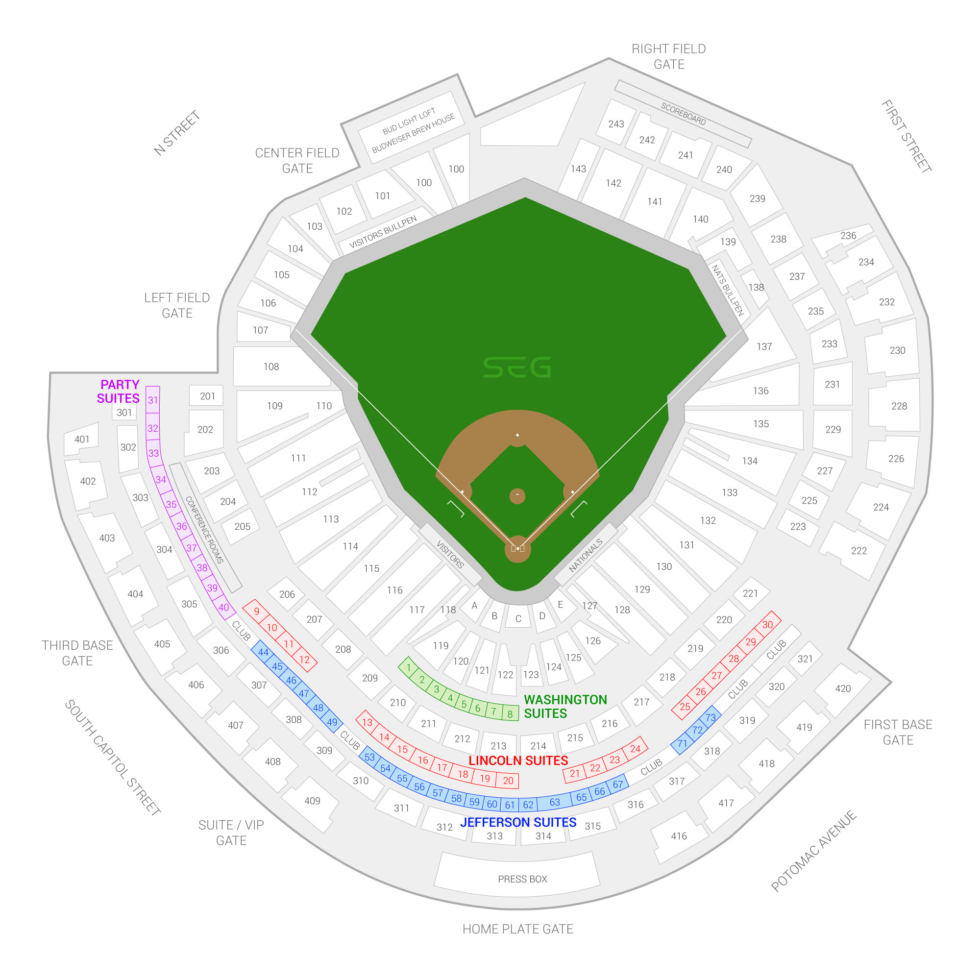 Washington Nats Stadium Seating Chart