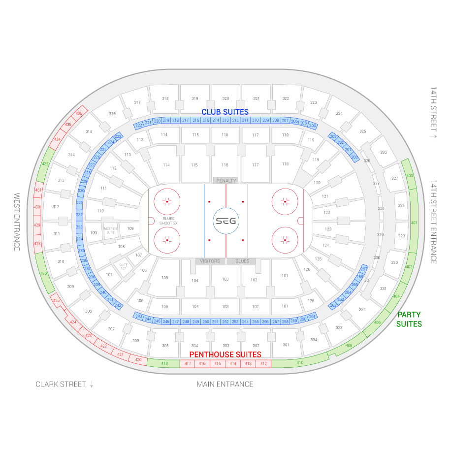 Blues Hockey Tickets Seating Chart