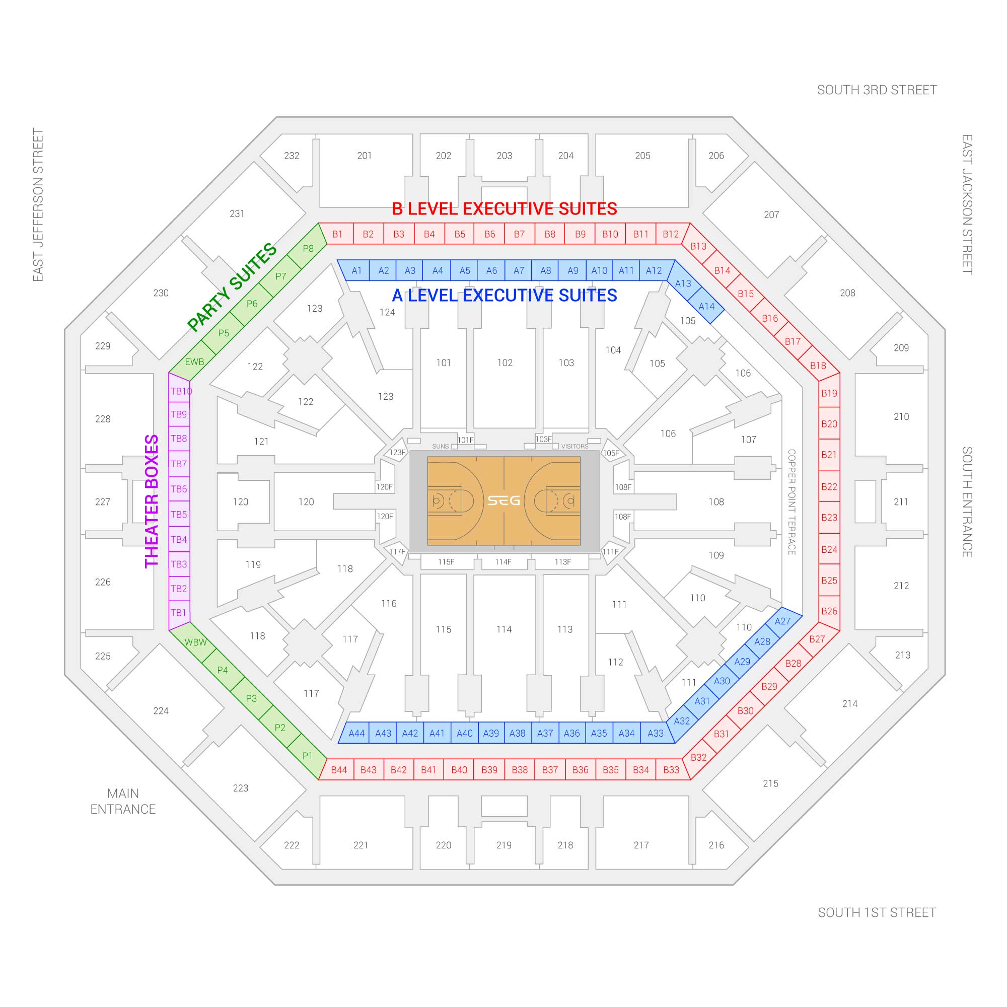 Pacers Suite Seating Chart