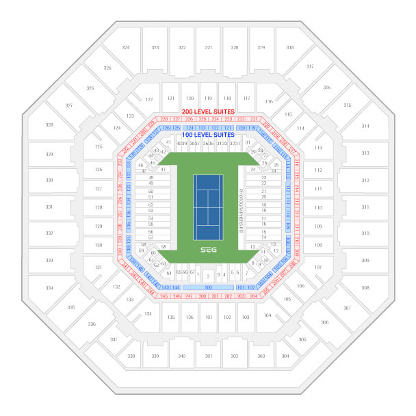 Arthur Ashe Stadium Courtside Seating Chart