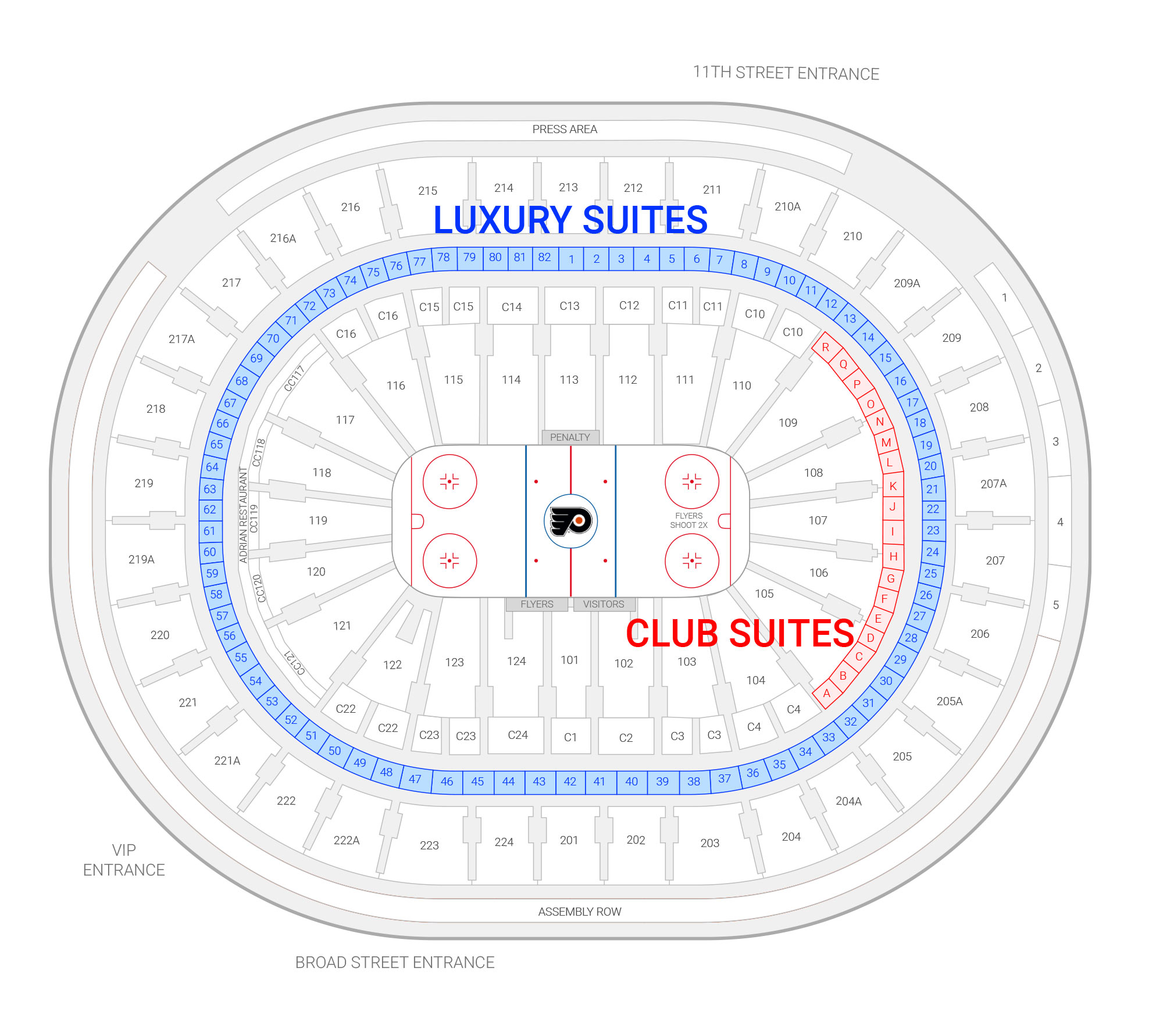 Flyers Arena Seating Chart