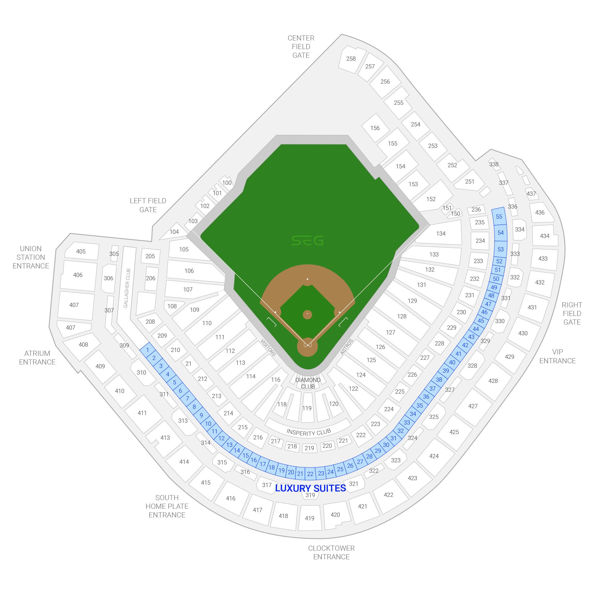 Minute Maid Park /  Suite Map and Seating Chart