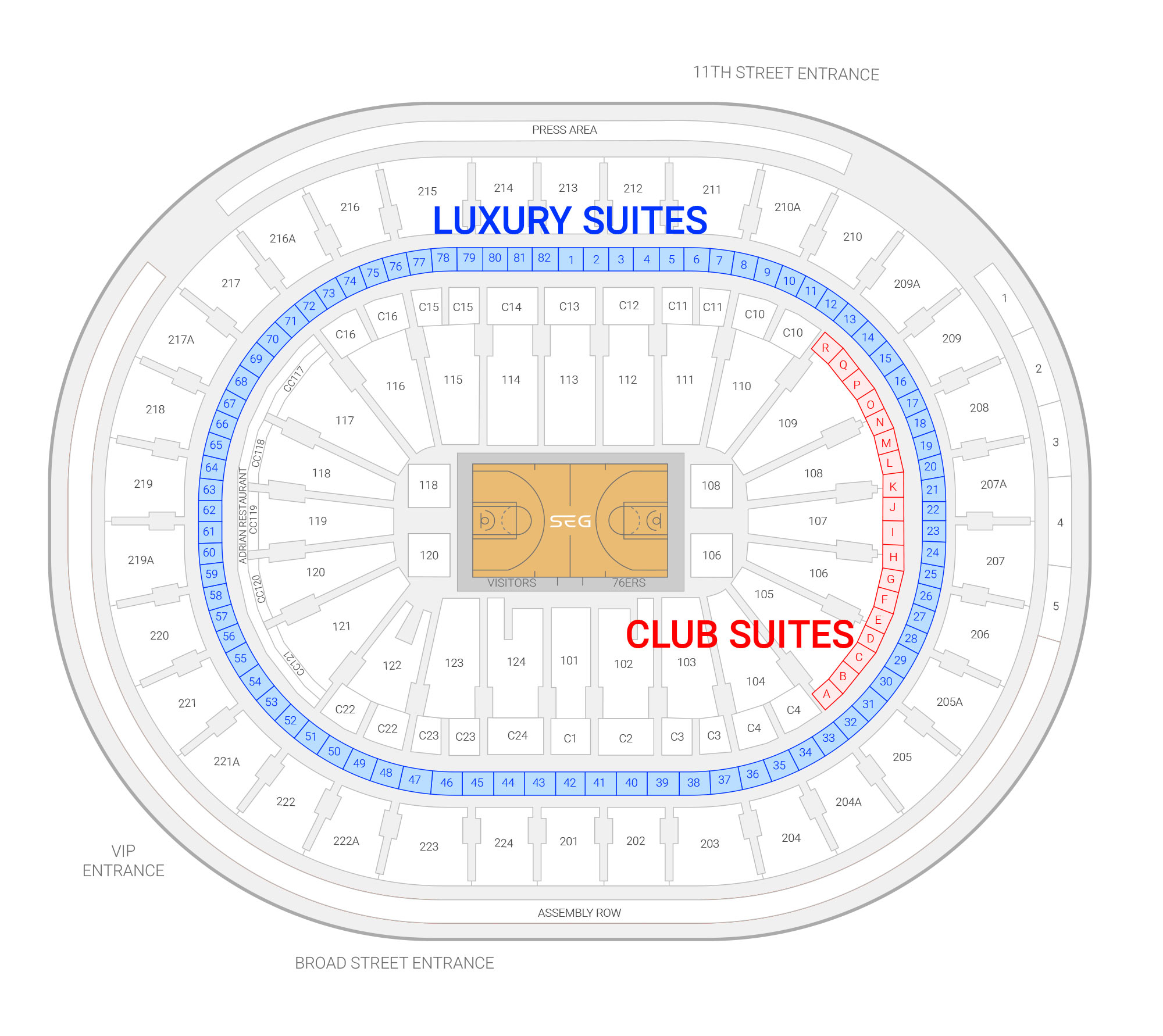 Seating Chart Wells Fargo Center Philly