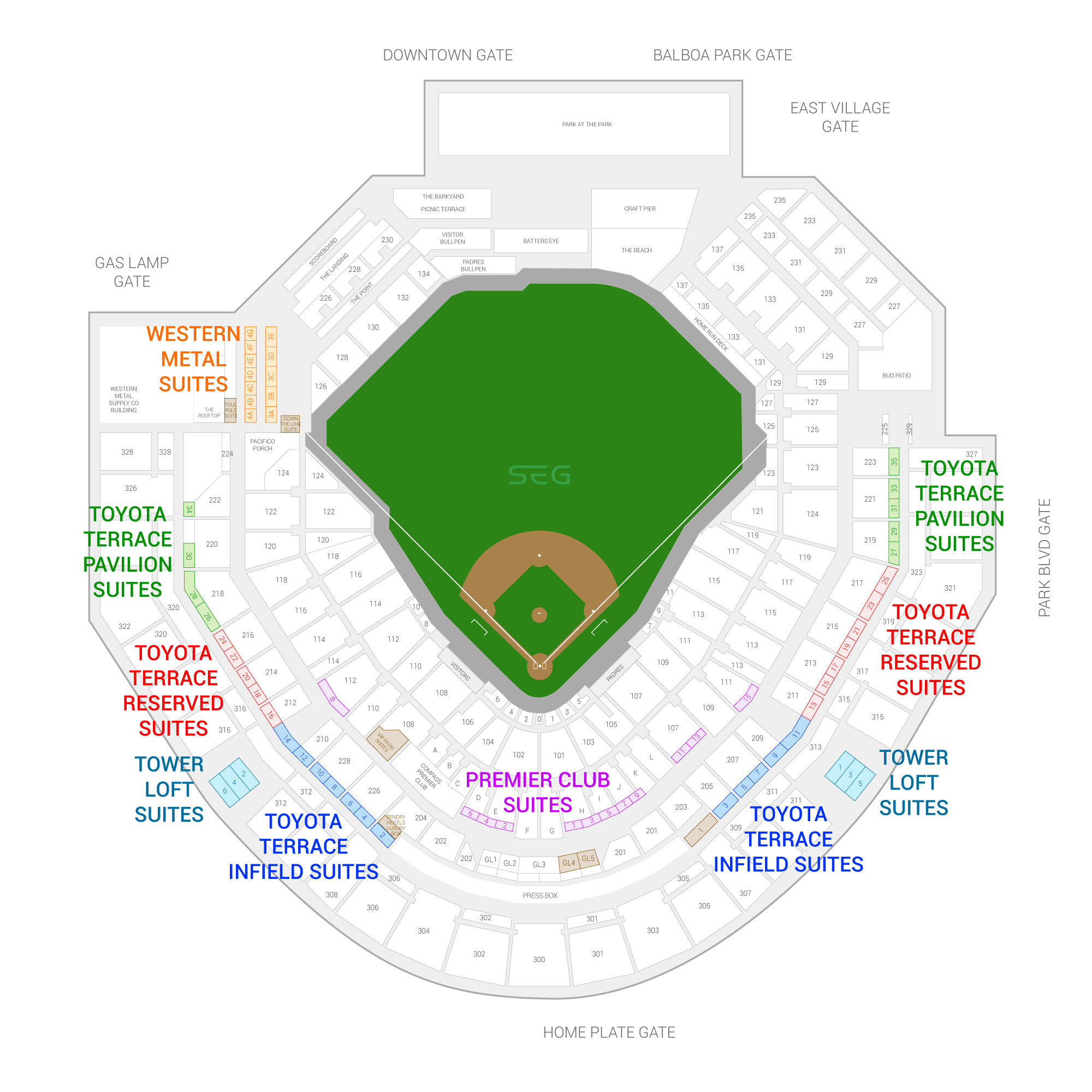Bengals Parking Map See locations and specific information on all of