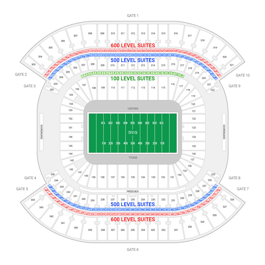 Titans Tickets Seating Chart