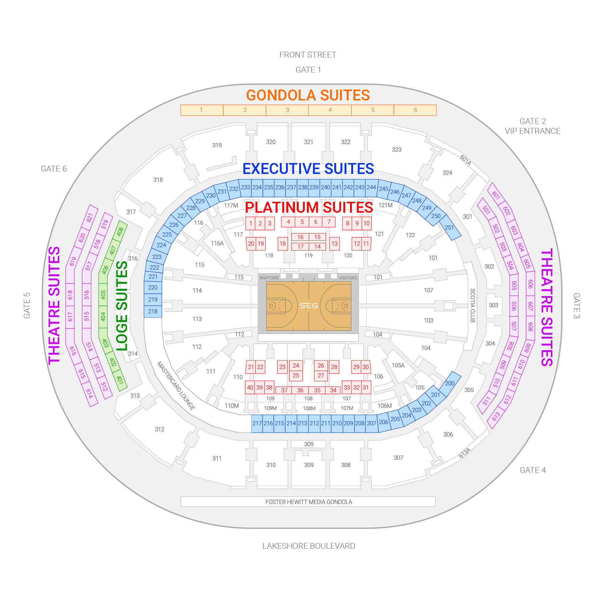 Scotiabank Arena /  Suite Map and Seating Chart