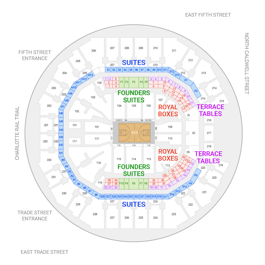 Charlotte Hornets Stadium Seating Chart