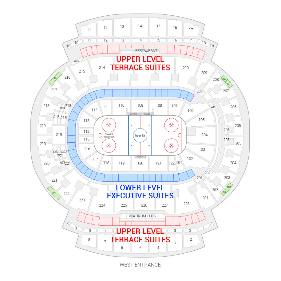 Flames Seating Chart Pengrowth Saddledome