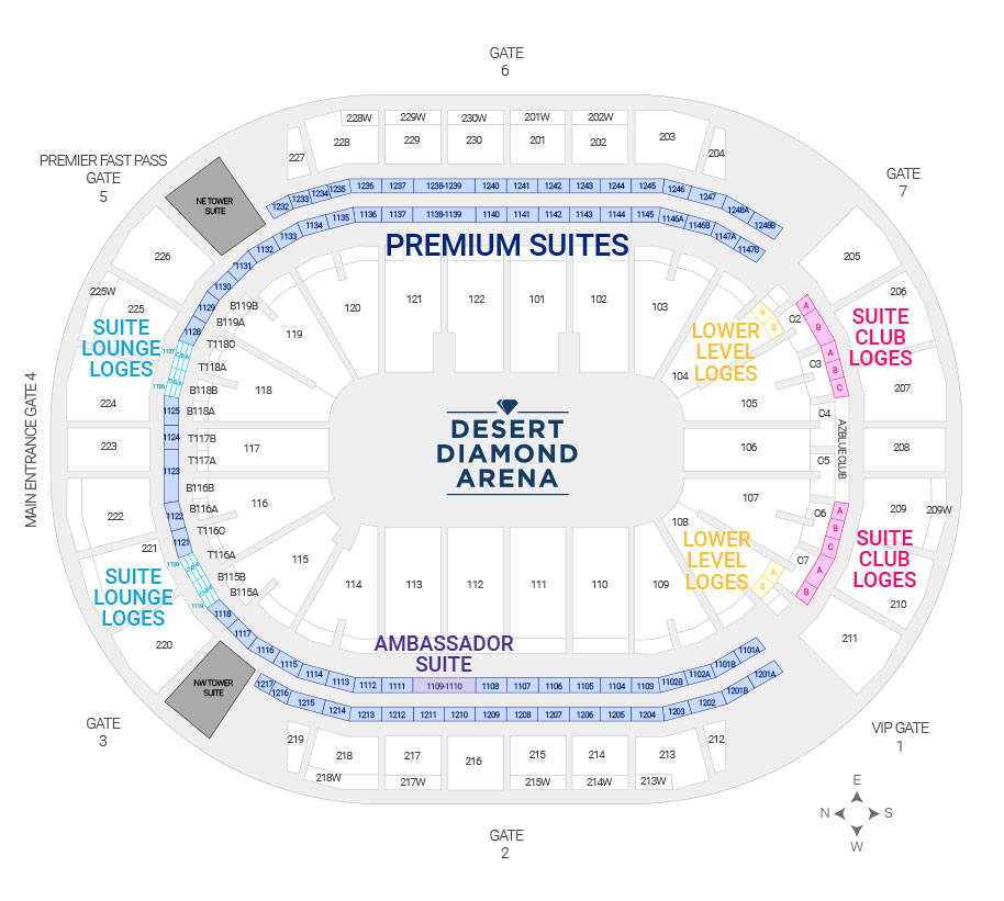 Gila River Arena Seating Chart  Gila River Arena Event 2024 Tickets &  Schedule - Ticket Luck