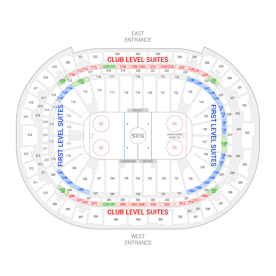 Carolina Hurricanes Seating Chart