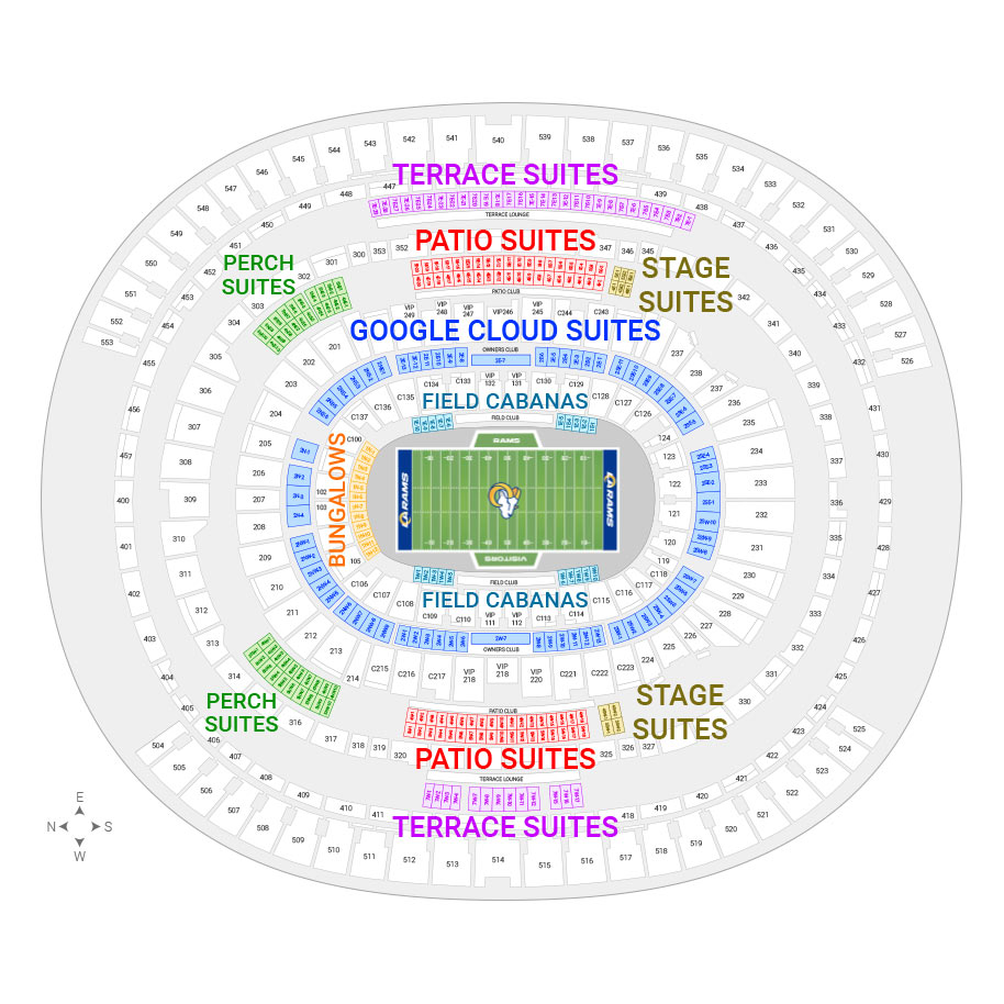 La Coliseum Seating Chart With Seat Numbers