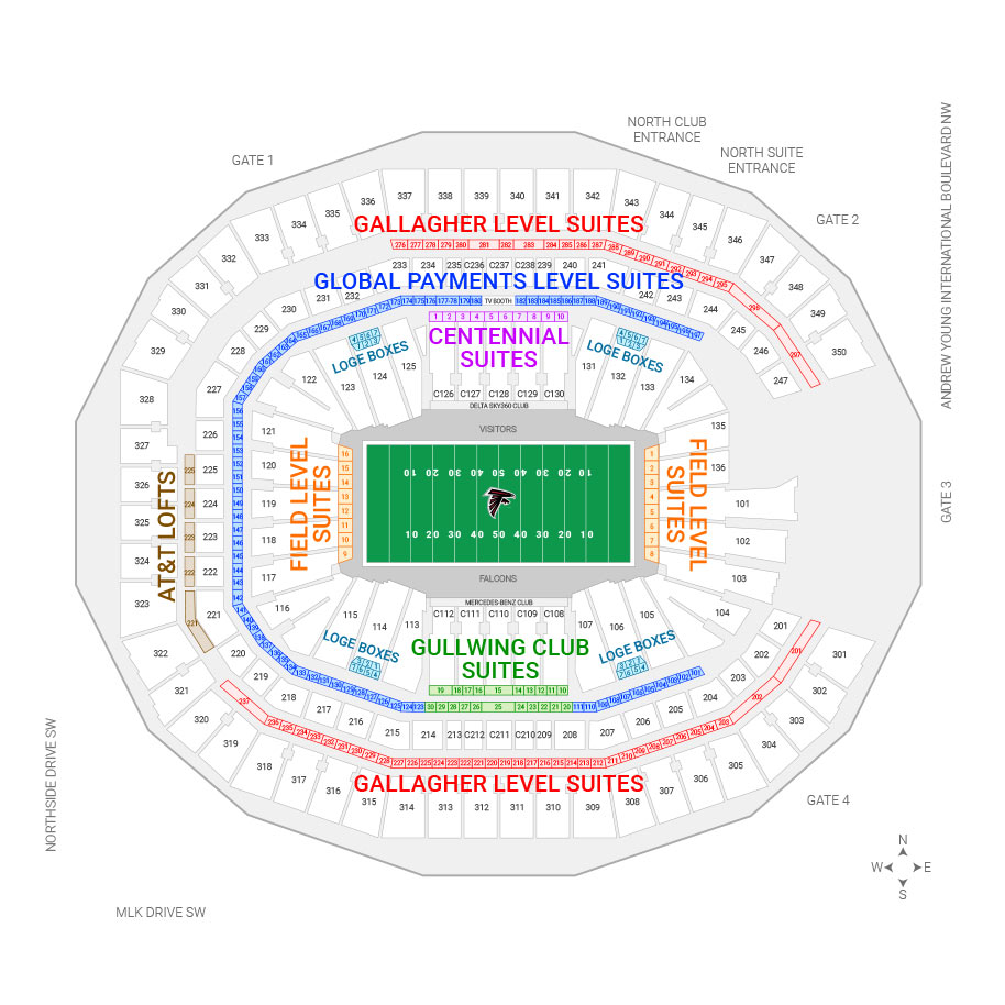 Mercedes Benz Stadium Seating Chart View