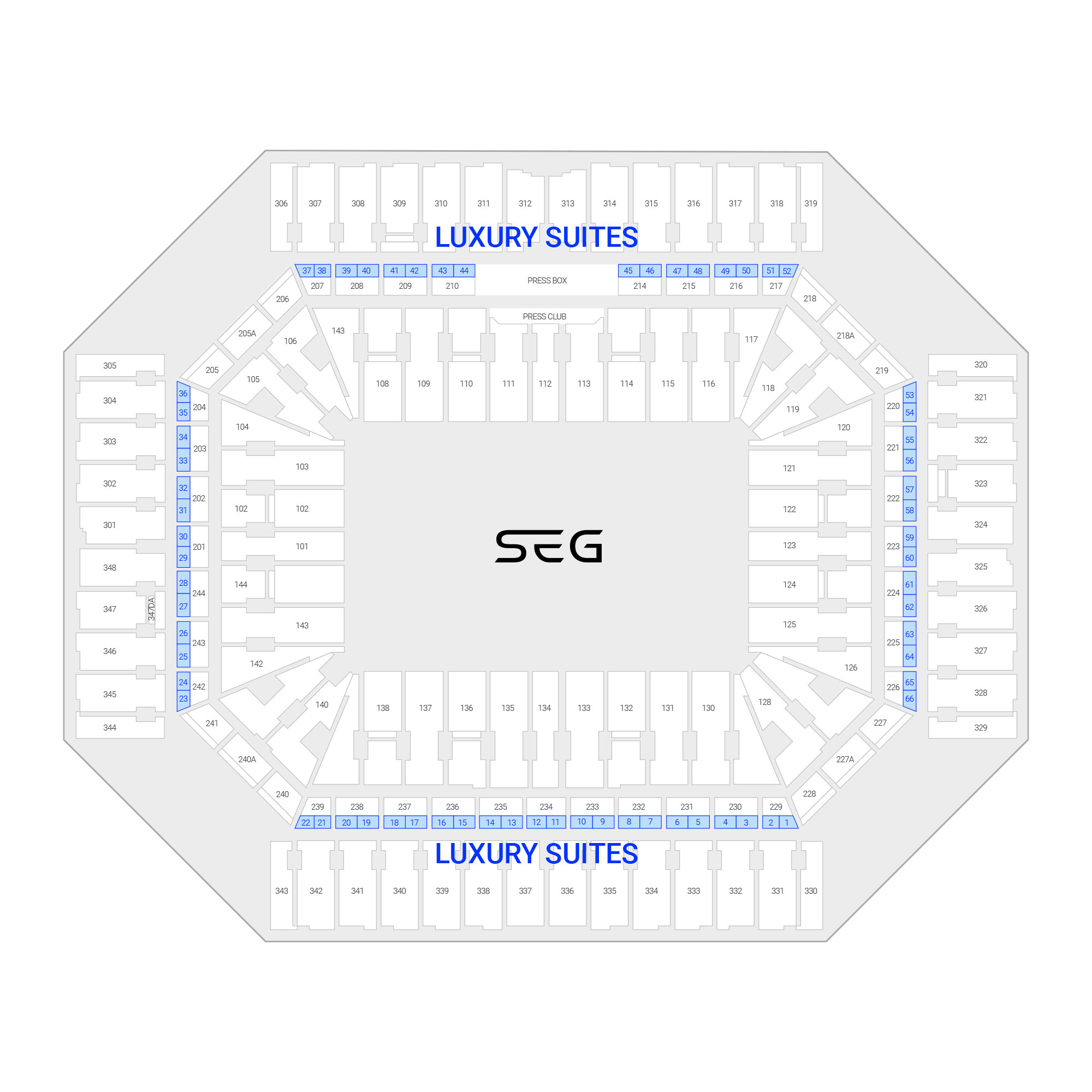 Alamodome /  Suite Map and Seating Chart