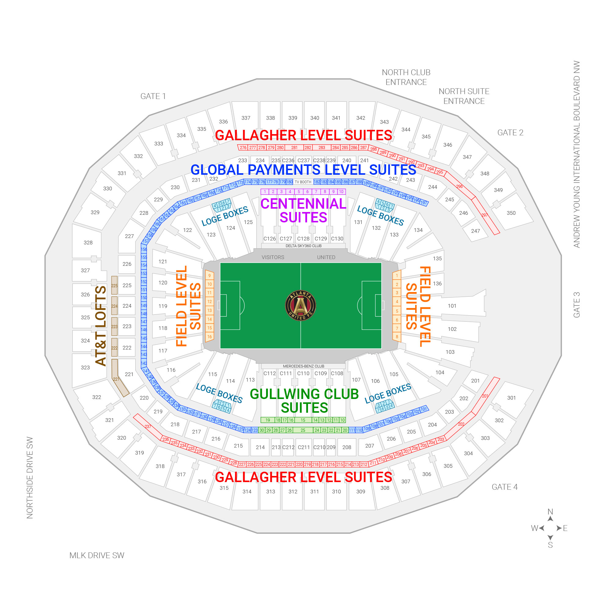 Atlanta Falcons Interactive Seating Chart