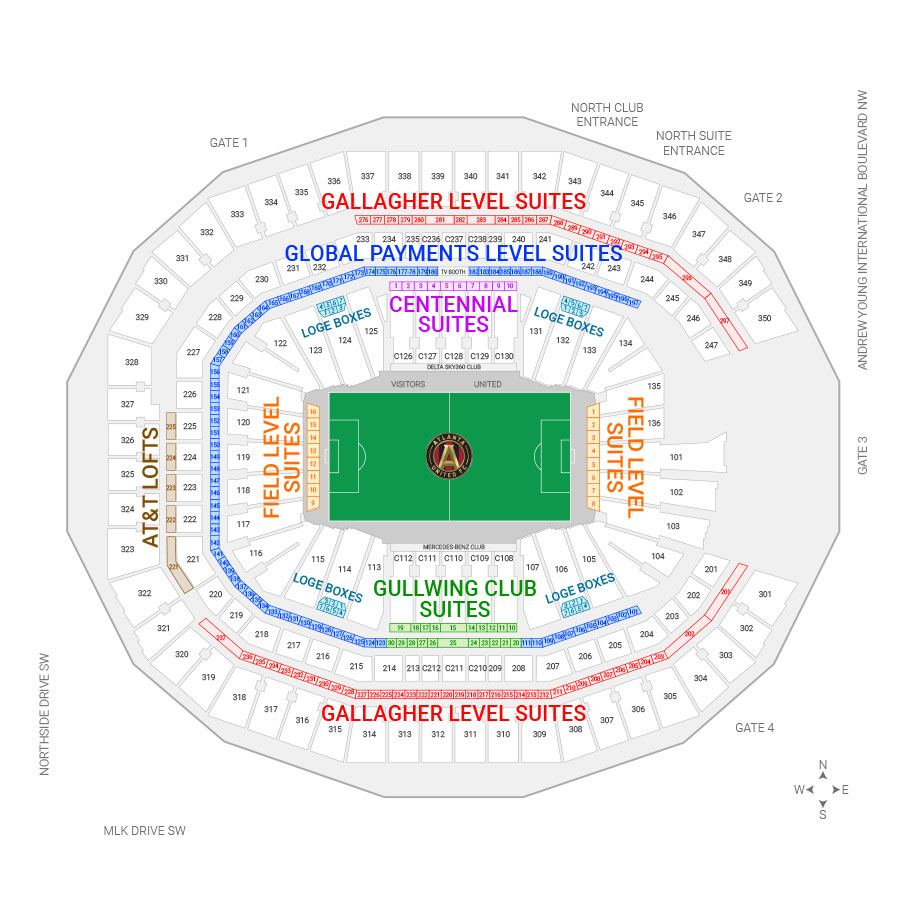 Mercedes Benz Stadium Atlanta United Seating Chart