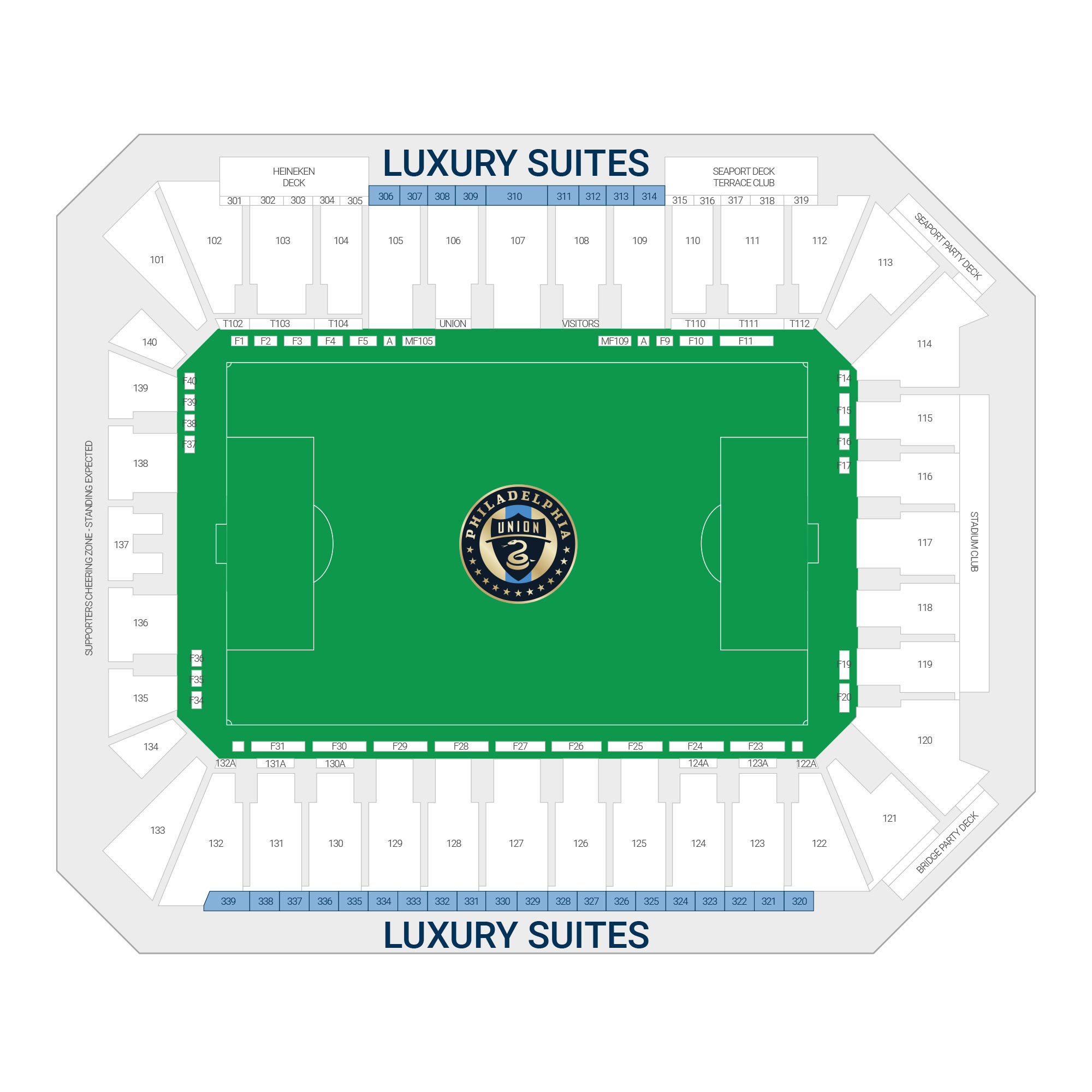 Subaru Park /  Suite Map and Seating Chart