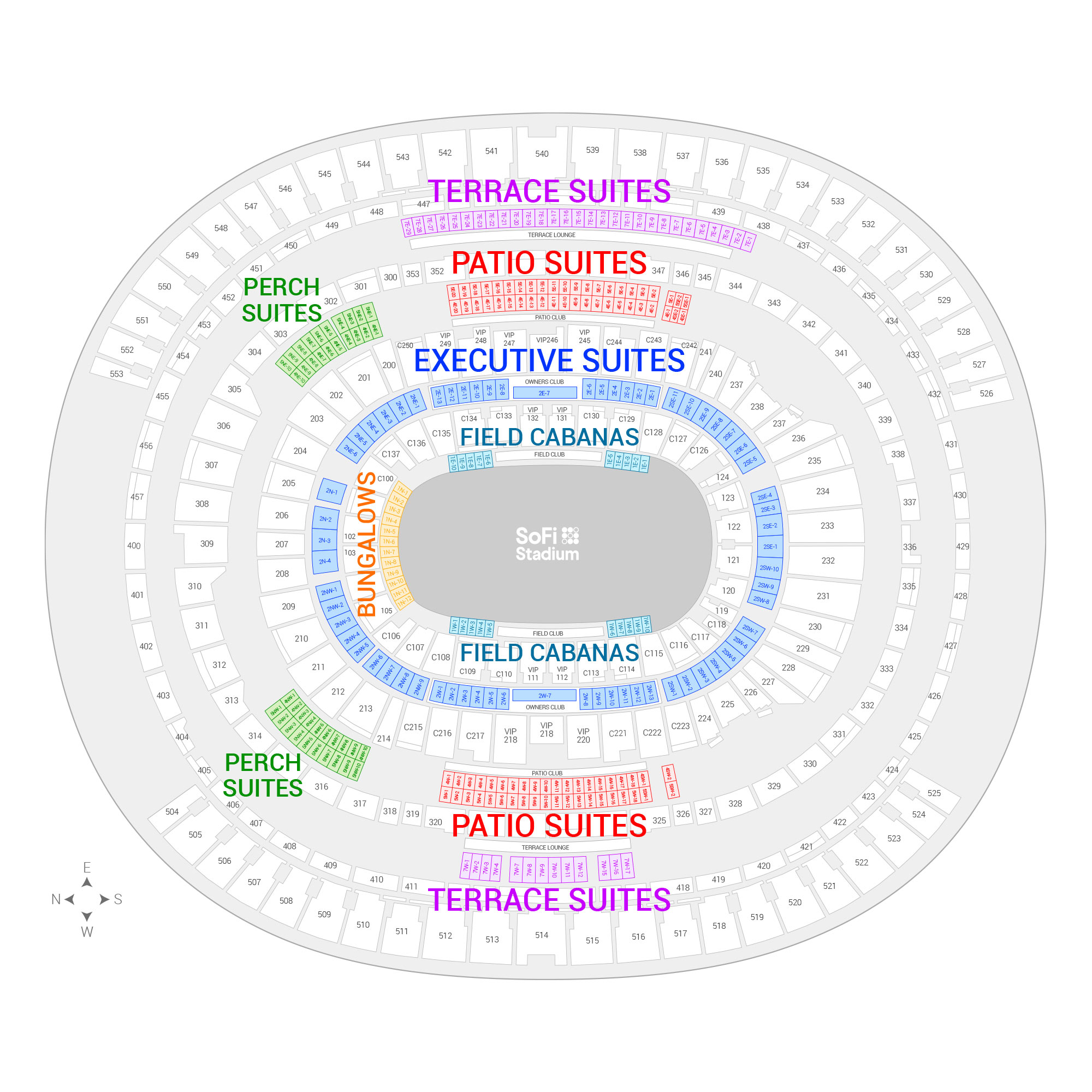 SoFi Stadium /  Suite Map and Seating Chart