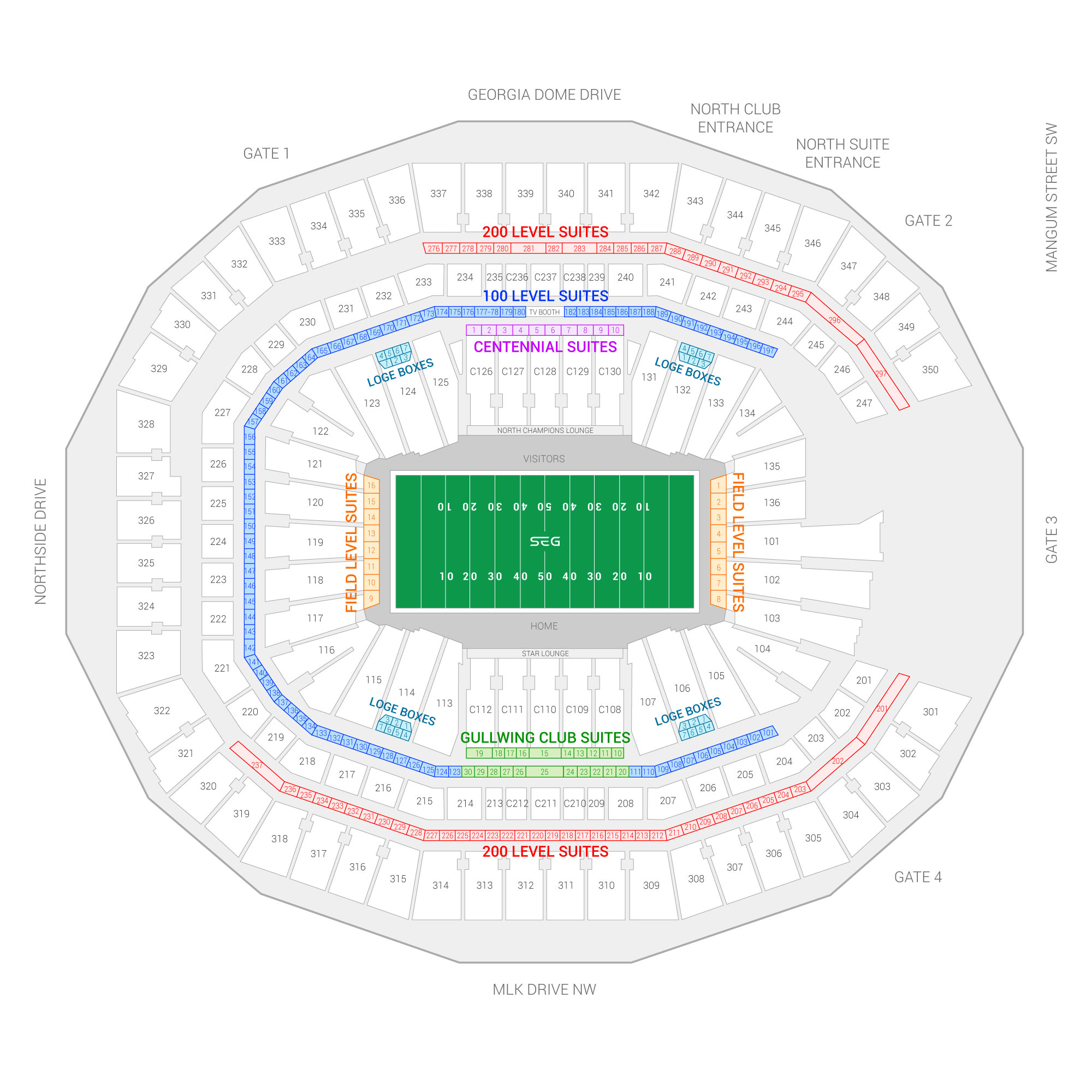 Sec Championship Seating Chart Georgia Dome