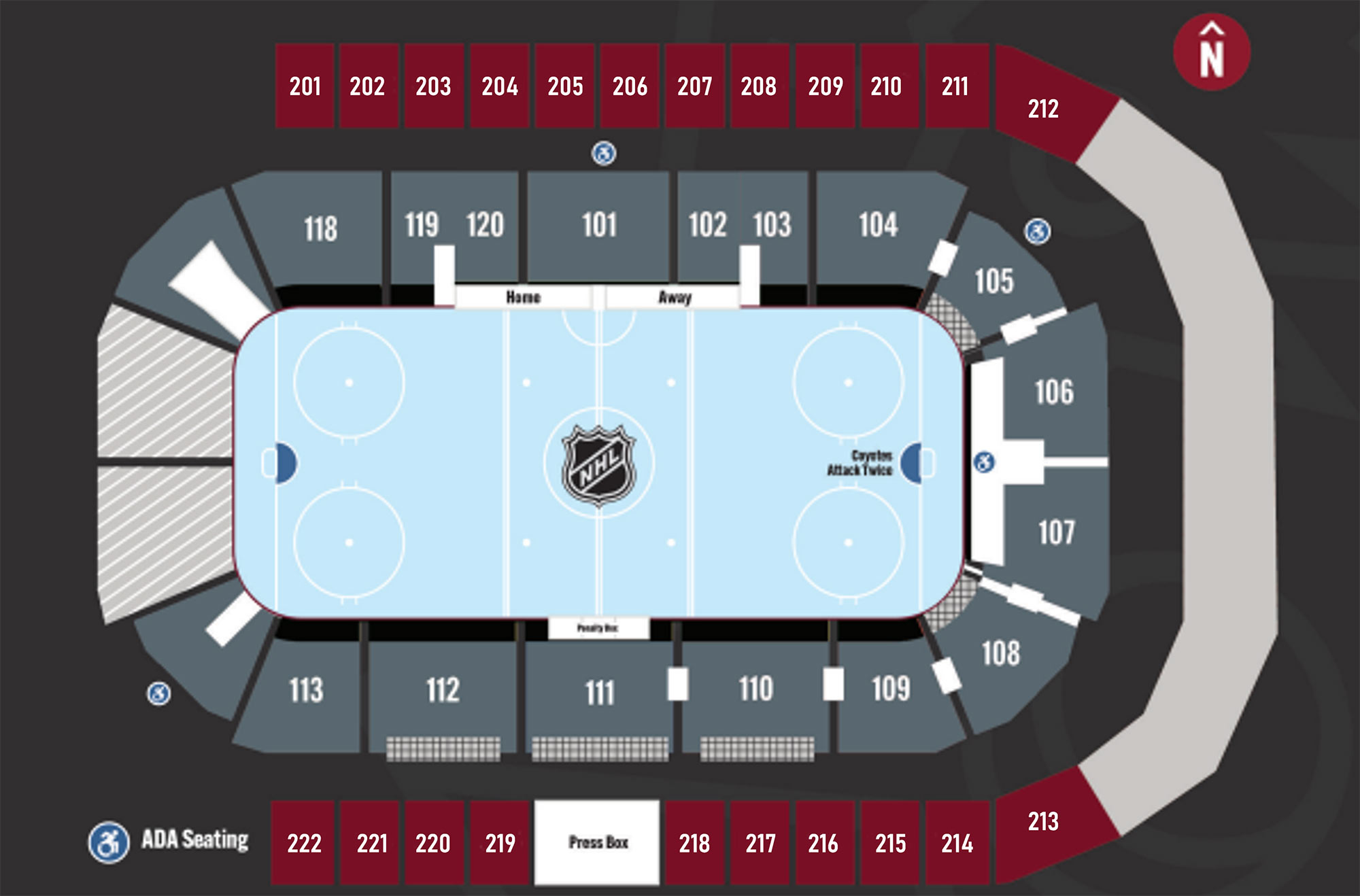 Arizona Coyotes Seating Chart With Seat Numbers