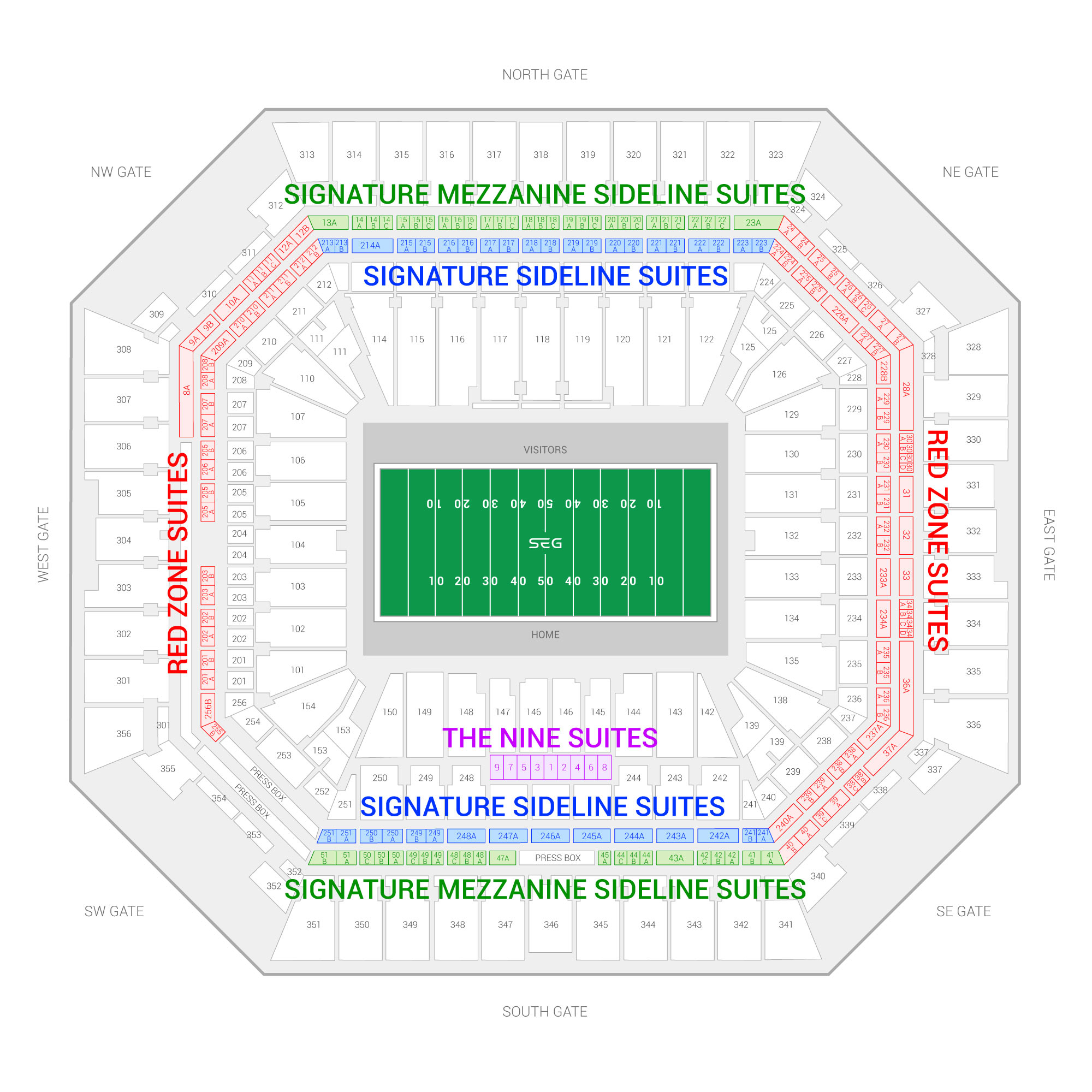 Super Bowl Seating Chart Houston