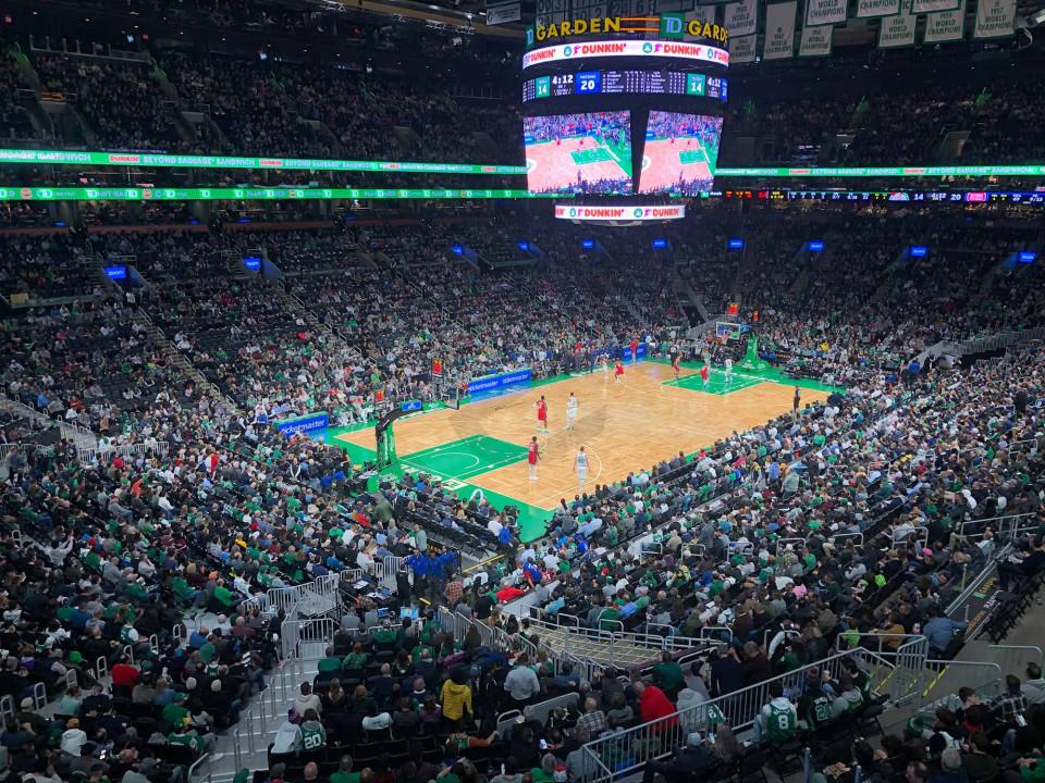 BOSTON, MA - MAY 09: A general view of the exterior of TD Garden before  Game 5 of the Eastern Conference Semifinals of the 2023 NBA Playoffs  between the Philadelphia 76ers and