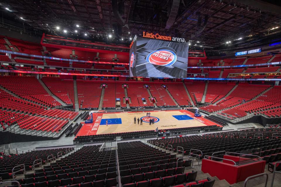 Little Caesars Arena, section 218, home of Detroit Pistons, Detroit Red  Wings, page 1